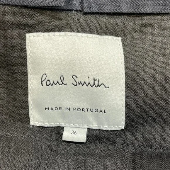 NEW PAUL SMITH Men's Wool Straight-Leg Dress Pants – Grey – Size 36 – NWT